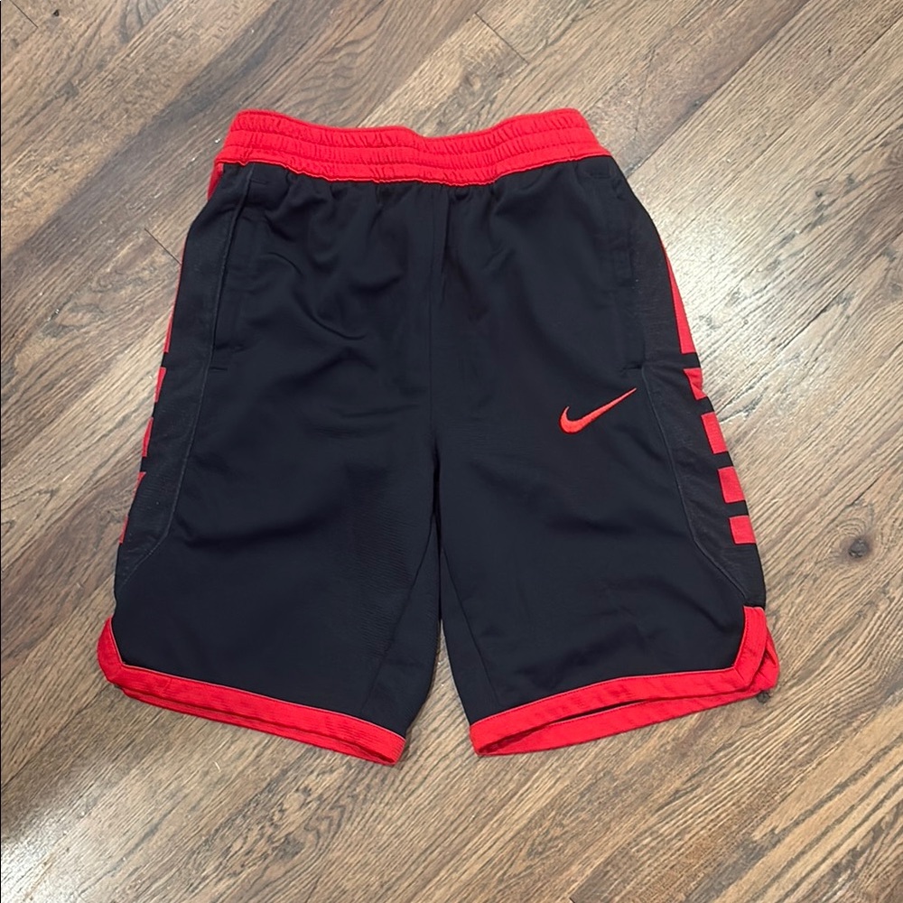 Nike Black and Red Athletic Shorts